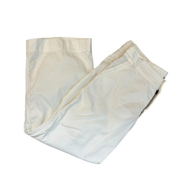 Anthropologie Hei Hei Wide Leg Cropped White Pants Size 30 Tall Boho Costal - Picture 6 of 9